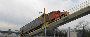 The first truck dumped at South Boston Energy